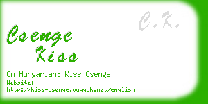 csenge kiss business card